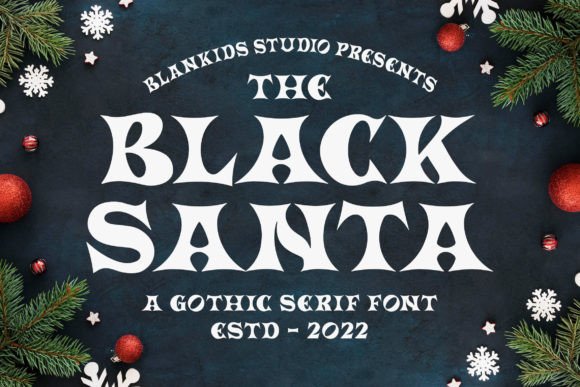 Black Santa: A Gothic Display Font That Cuts Through the Holiday Noise