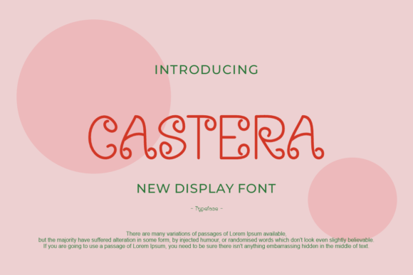 Castera: A Playful, Curly Display Font for Standout Branding