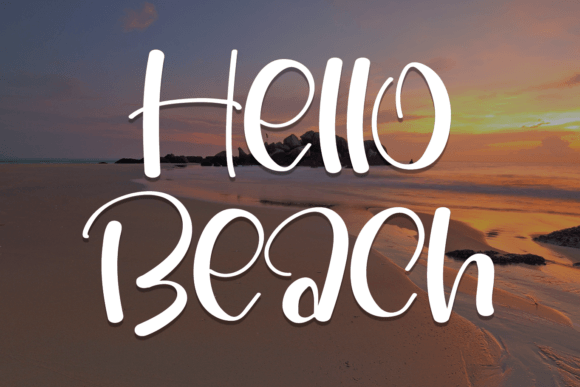Hello Beach: A Friendly Display Font for Small Business Branding
