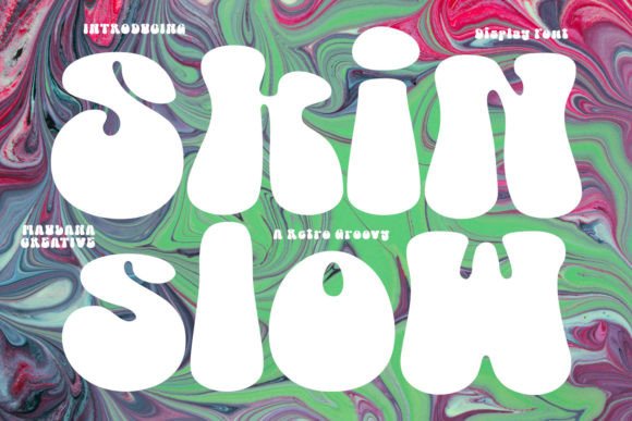Skin Slow: A Psychedelic Display Font for Editorial Impact
