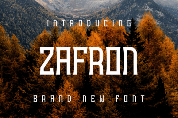 Zafron: A Distinctive Display Font for Small Business Branding